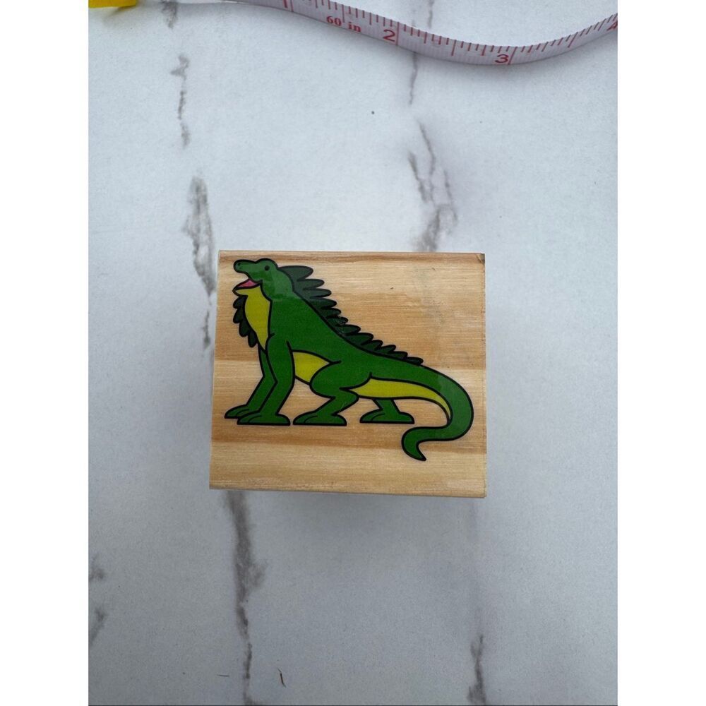 New Cartoon Iguana Rubber Stamp